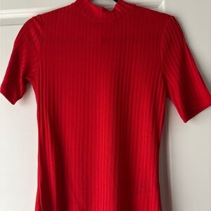 H&M Vibrant Red Short Sleeve Top